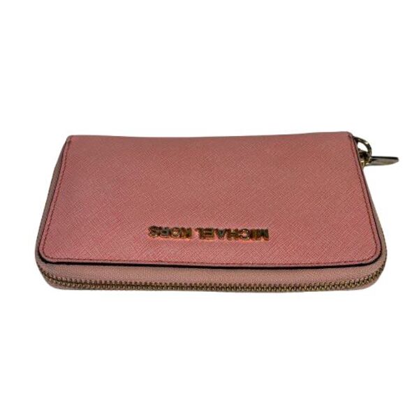 Michael Kors Jet Set Travel Rose Pink Zip Tech Phone Case Wallet Clutch - Picture 4 of 16